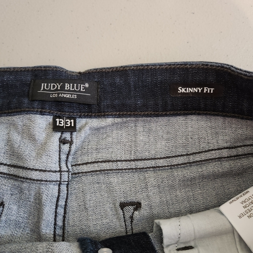 Judy Blue Jeans Stretch Waist Skinny Fit Button Fly, sz 31 - Picture 5 of 8